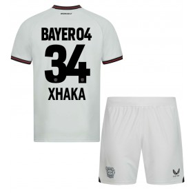 Bayer Leverkusen Granit Xhaka #34 Auswärtstrikot 2023-24 Kurzarm (+ kurze hosen)